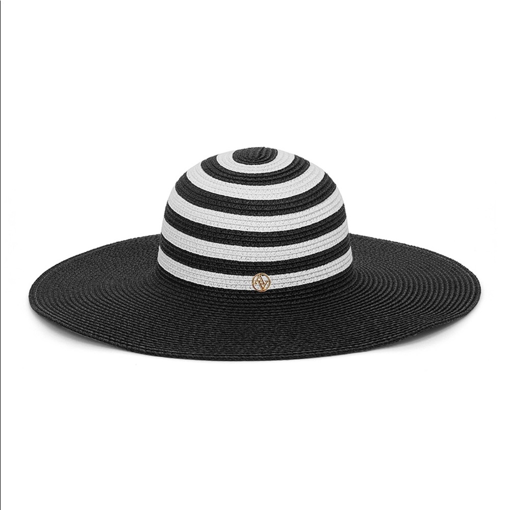 Adrienne Vittadini Black and White Floppy Hat